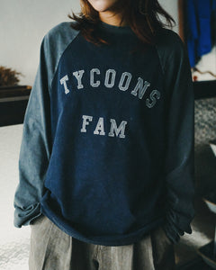 TYCOON FAM Navy Dyed Long Tee