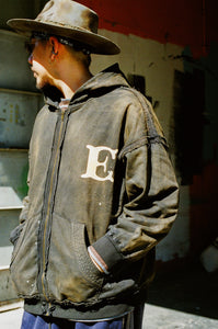 EASTWIND X FOOTLOOSE TYCOON 
“TOOTH” Overdyed Zip-Up Hoodie