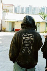 EASTWIND X FOOTLOOSE TYCOON 
“TOOTH” Overdyed Zip-Up Hoodie