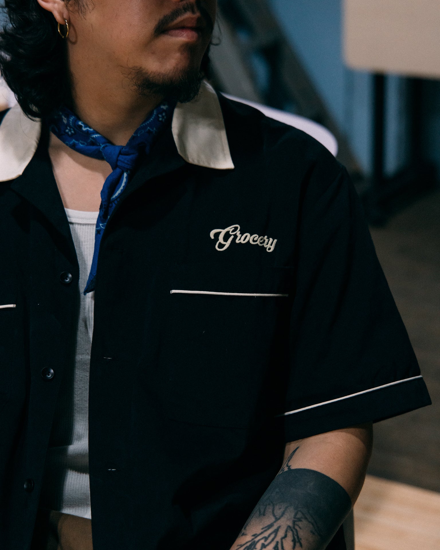GROCERY X FOOTLOOSE TYCOON GAMETIME BOWLING SHIRT
