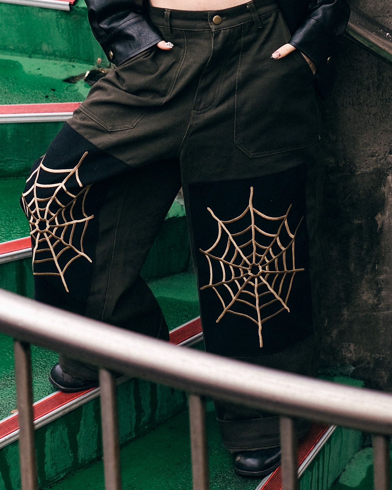 F.T.C SpiderWeb Patch Double Knee Pant (Regular Wide)