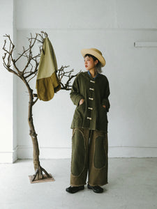 FOOTLOOSETYCOON Forest Front Patches Balloon Pant
