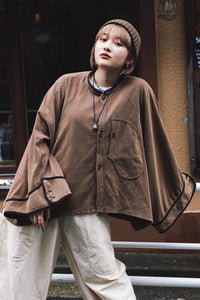Footloose Tycoon Big Cuff Heavy Washed Coat / Washed Brown