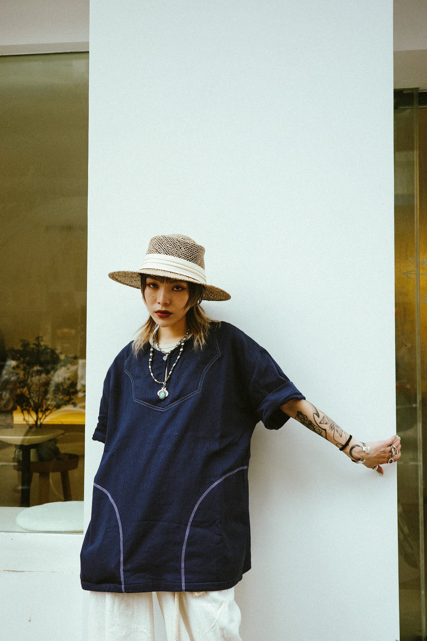 Footloose Tycoon Navy Big Pocket Tee No.3