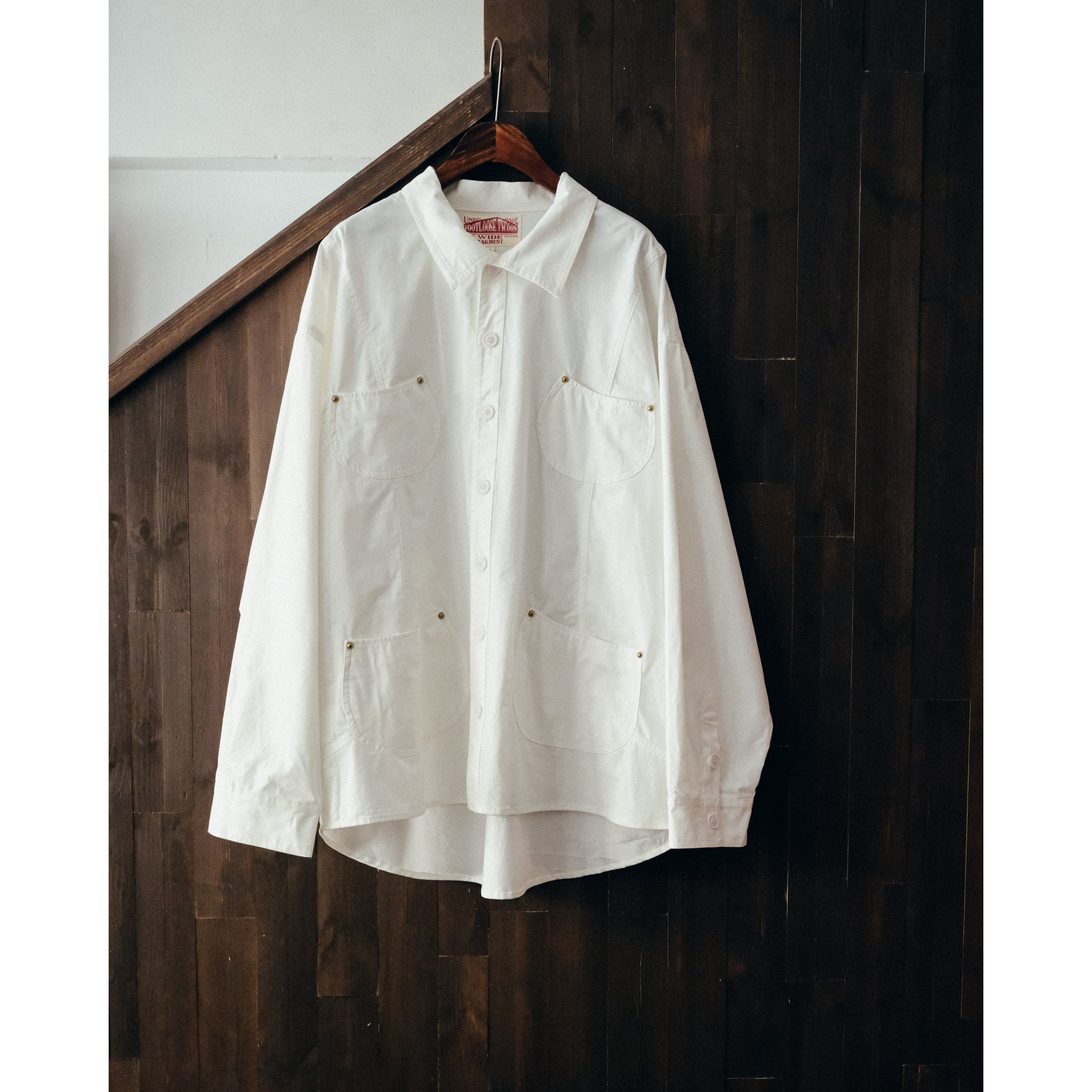 FOOTLOOSE TYCOON SS22 Curved Panel Four-Pocket Shirt  Size Free