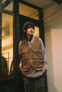 FOOTLOOSETYCOON Rope Collar Stripe Shirt