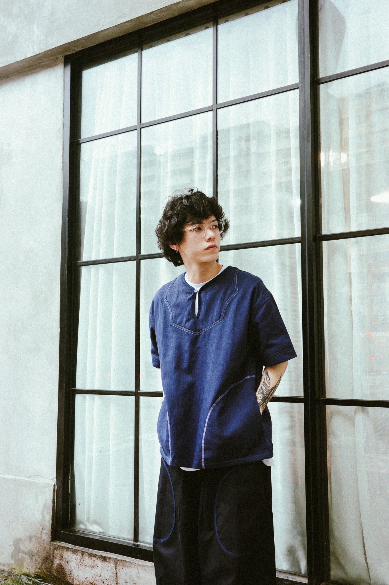 Footloose Tycoon Navy Big Pocket Tee No.3