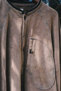 Footloose Tycoon Big Cuff Heavy Washed Coat / Washed Brown